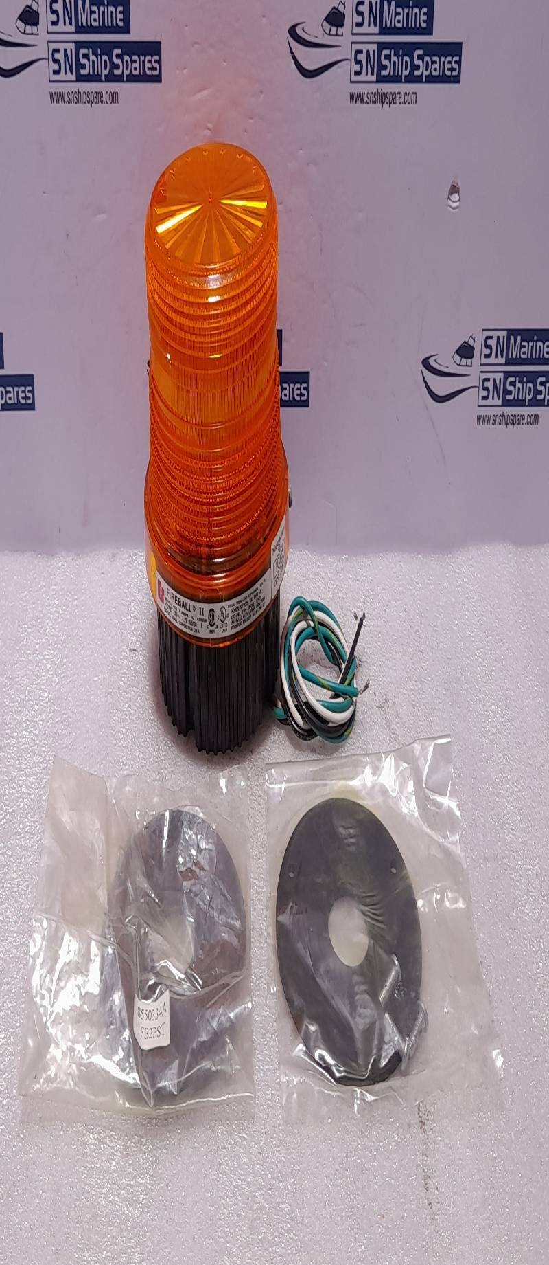 Federal Signal FB2PST-120A Ser B Fireball II Amber Strobe Light FB2PST 120V~ 0.2
