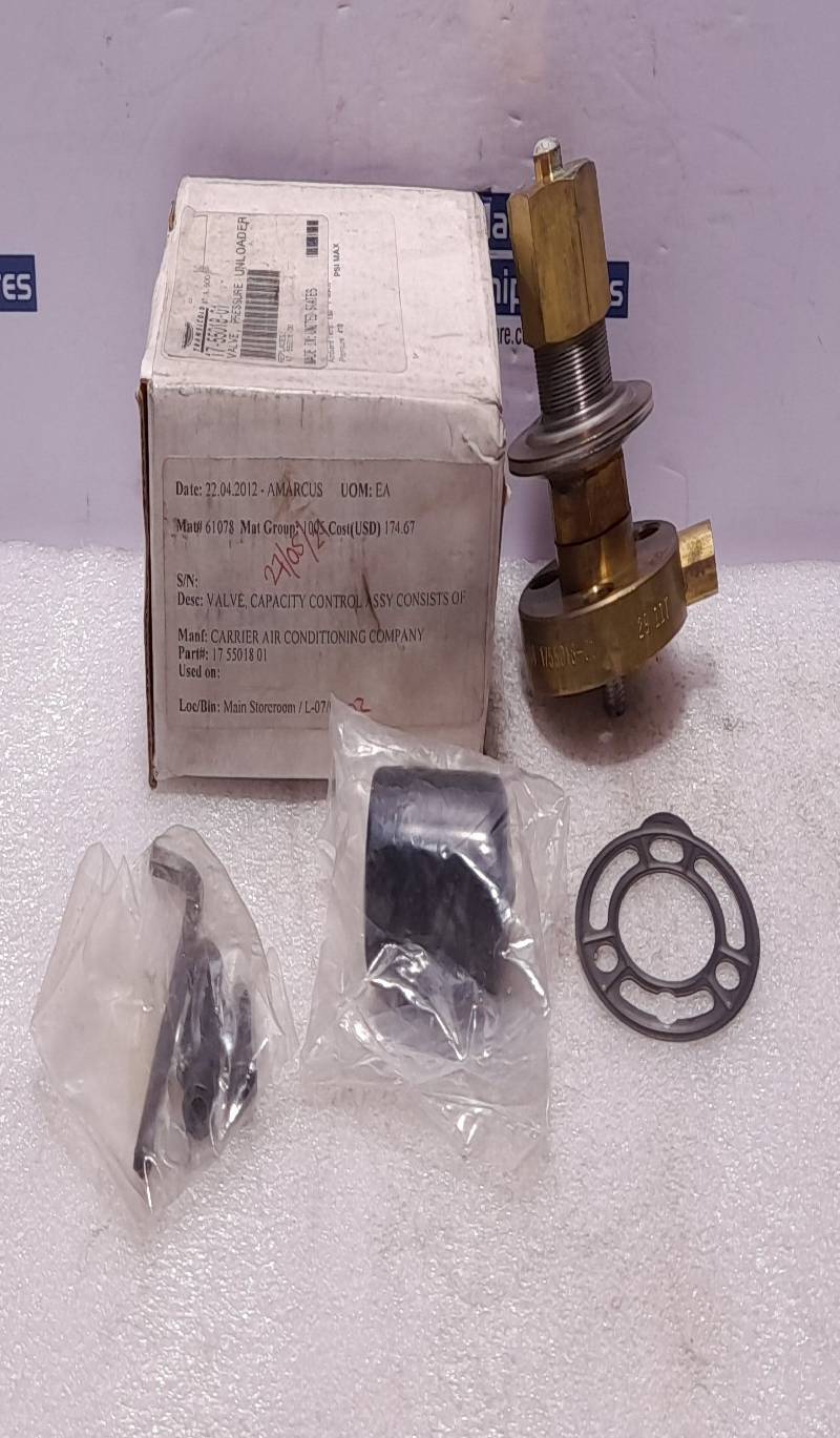 Carlyle 334-108 Capacity Control Valve Carrier 17-55018-01 Pressure Unloader Valve