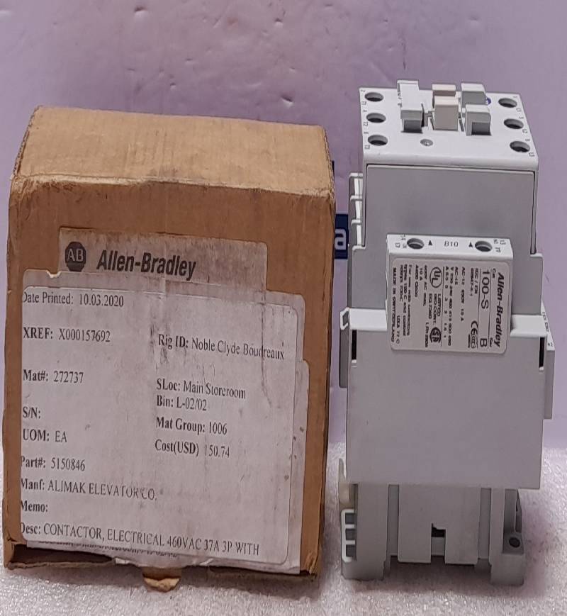 Allen Bradley 100-C37_00 Ser C Contactor 110V50Hz 120V60Hz 100-S Ser B
