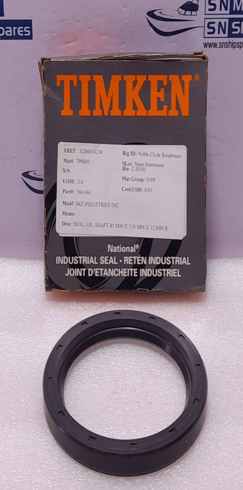Timken 85X110X12 Seal 100117105 SKF 564164