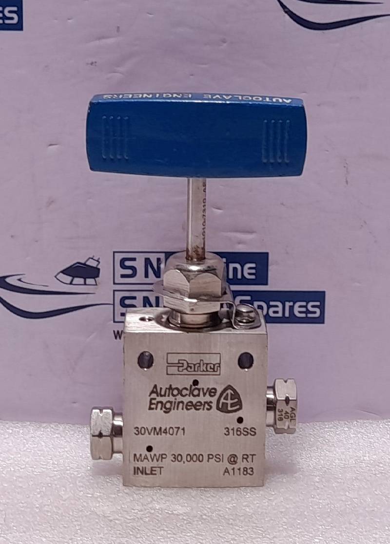 Parker Autoclave Engineers 30VM4071 Needle Valve MAWP 30,000 PSI @ RT