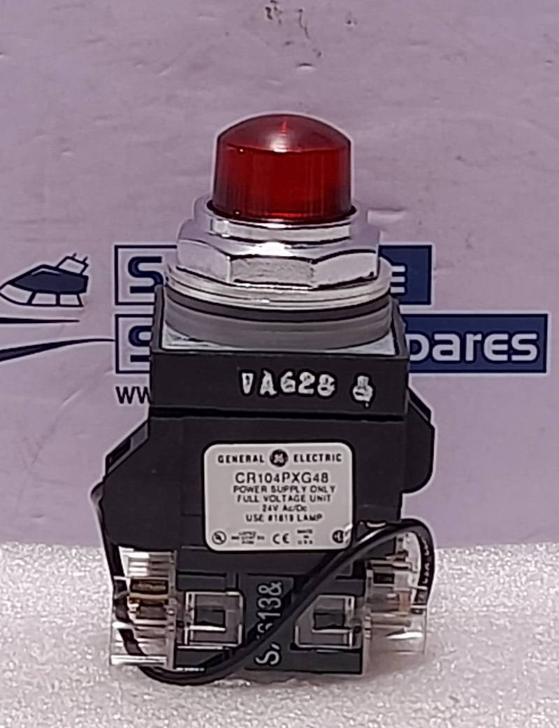 General Electric CR104PXG48 Pilot Light Red 24VAC/DC NOV 6375270014