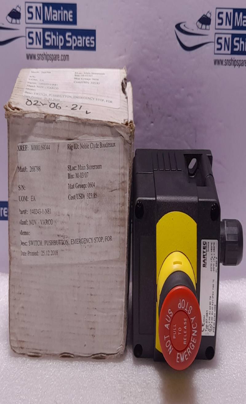 Bartec 07-3511-10N810000000 Control Station 07-351 Ui 690V NOV 140243-1-N81