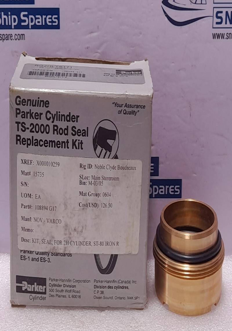 Parker RG2HLTS171 1 ¾ Tuff-Seal 2H-3L-VH NOV 108894 G17 Seal Kit