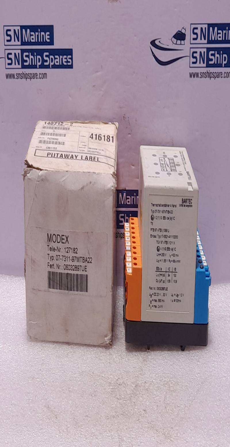 Bartec 07-7311-97MT/BA22 Isolation Switch Amplifier NAMUR 4-Channel NOV 140712-2