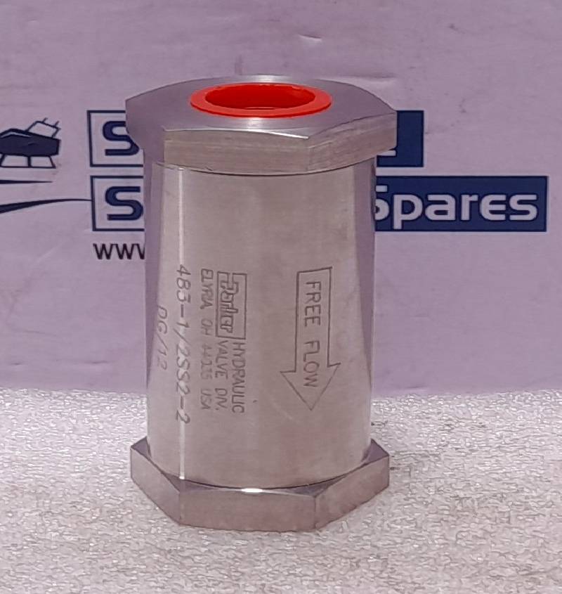 Parker 483-1/2SS2-2 DG/12 Check Valve NOV 218707 Free Flow Check Valve ½In NPT