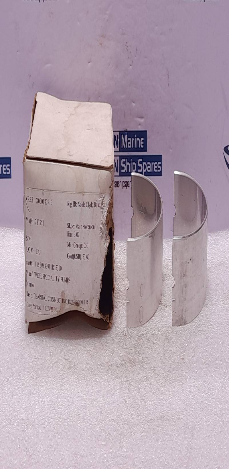 Weir 116B0639901R15300 Bearing Connecting Rod