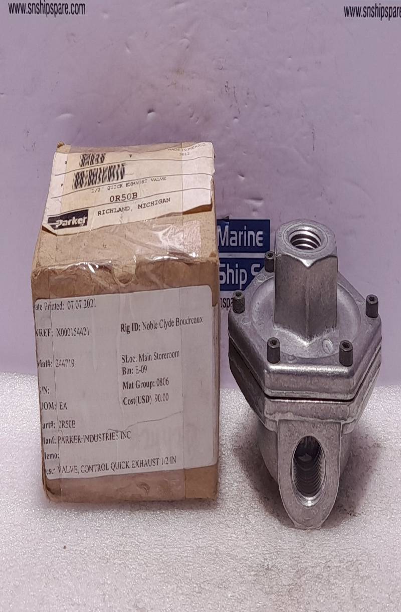 Parker Schrader Bellows 0R50B ½” Quick Exhaust Valve Max PSI 150