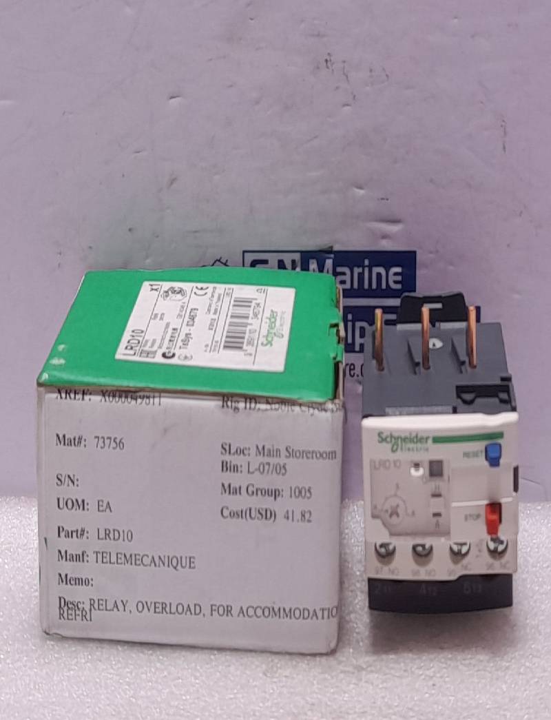 Schneider LRD10 Relay 4-6A Ue max 690V 50_60Hz Uimp 6kV LRD 10