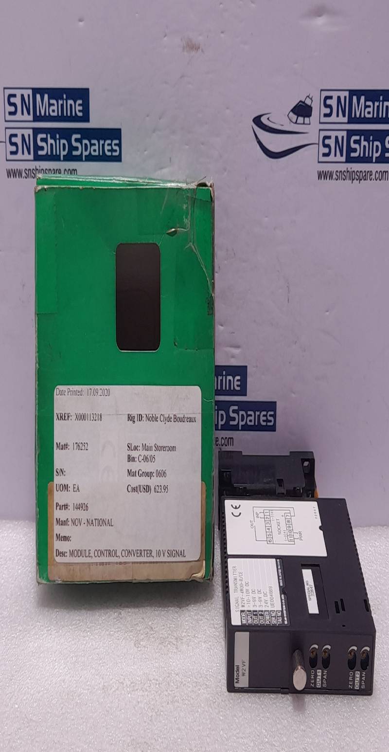 M-System W2VF-4W00-R_CE Signal Transmitter W2VF In -10-10VDC Out 3-9VDC Power 24VDC