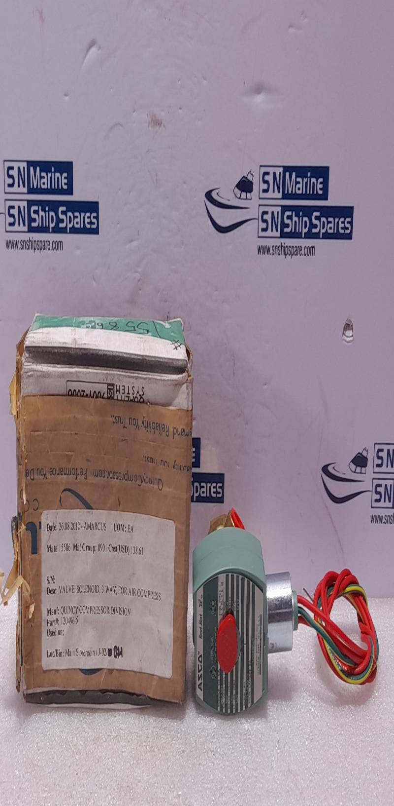 Asco 120496-5 Solenoid Valve Quincy 120496-5 MP-C-080 238610-032-D 120/60 110/50 10.1W 