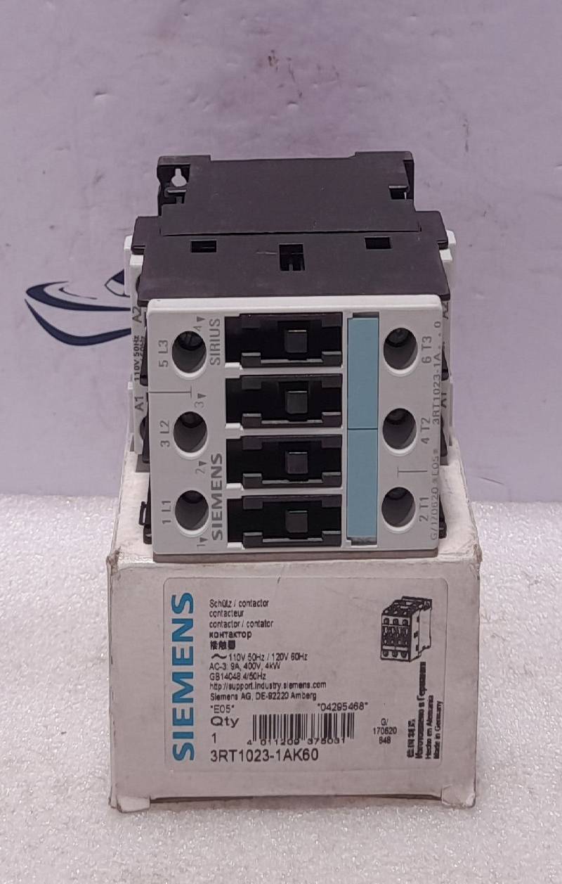 Siemens Sirius 3RT1023-1AK60 Contactor K6 Coil 110V50Hz 120V60Hz Quincy 144570-01