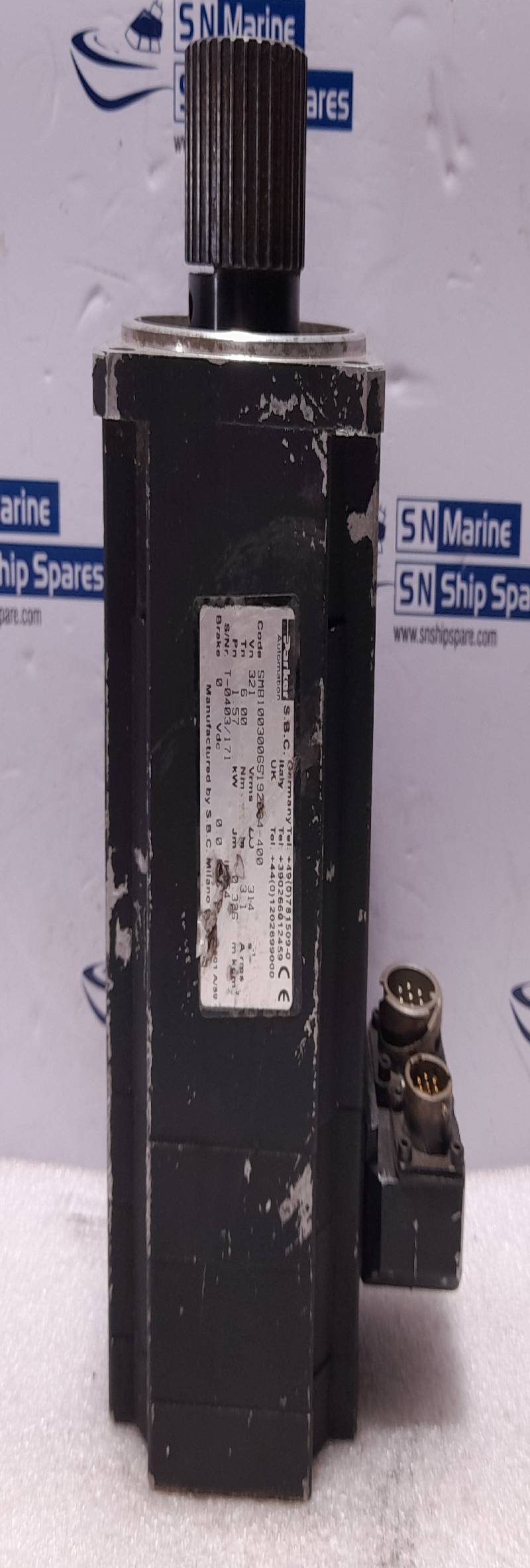 Parker SMB10030065192B64-400 Servo Motor Vn 321 Vrms In 3.1 Arms Pn 1.57 kW
