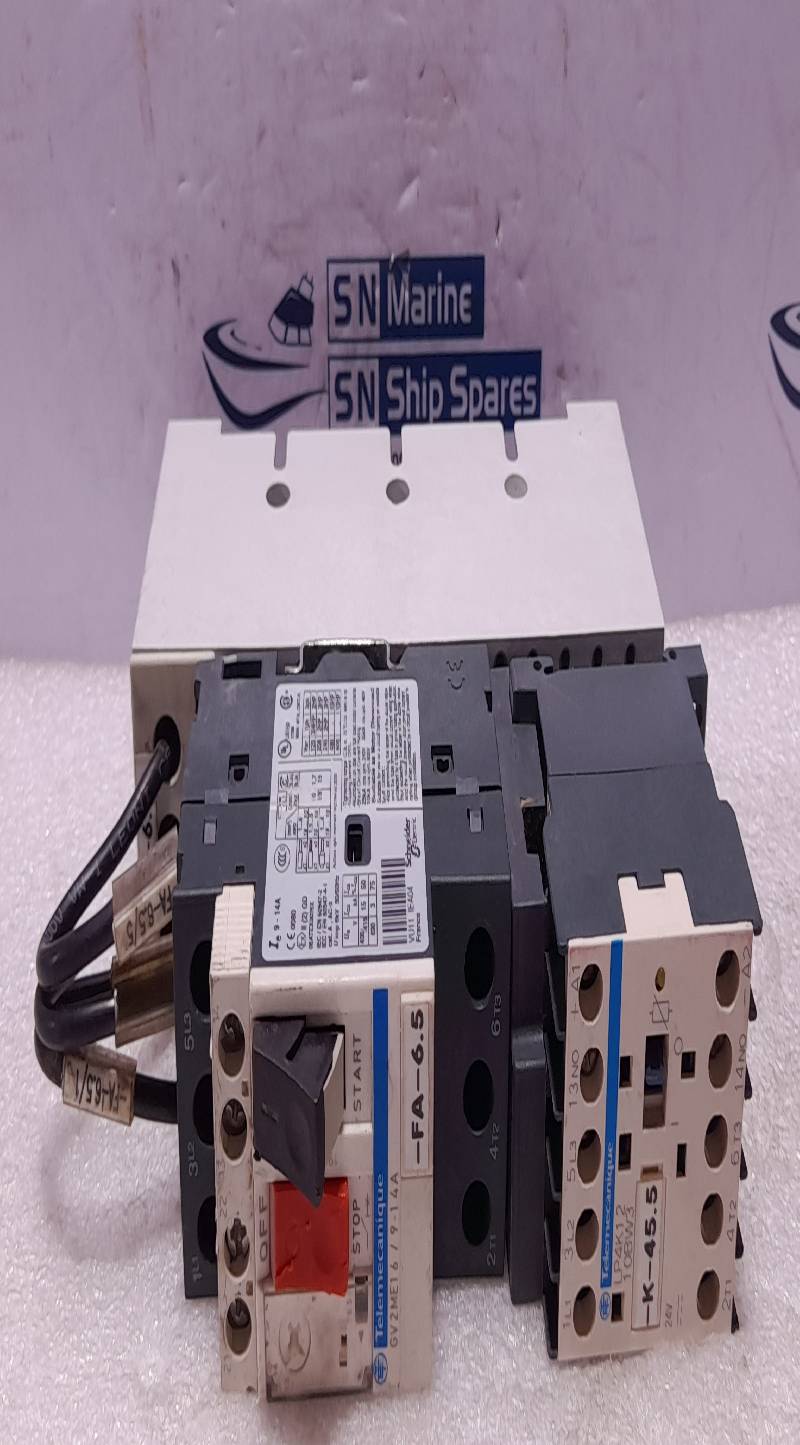 Telemecanique GV2ME16/9-14A Circuit Breaker With LP4K12 10BW3 Contactor 24VDC