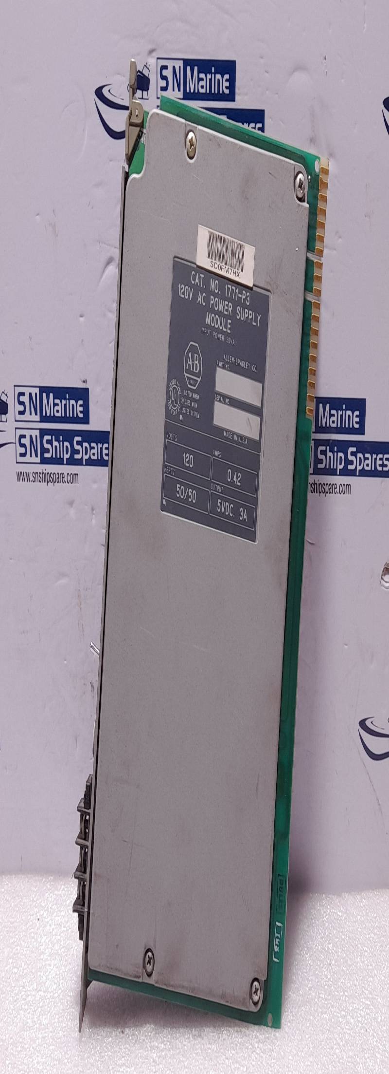 Allen Bradley 1771-P3 120VAC Power Supply Module 120V 0.42A 50/60Hz Out 5VDC 3A