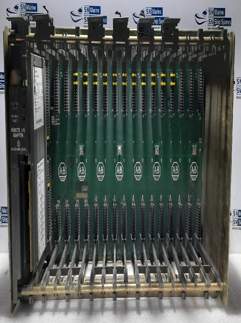 Allen Bradley 1771-A4B 16 Slot I/O Chassis With 1771-ASB E Remote I/O Adapter Module