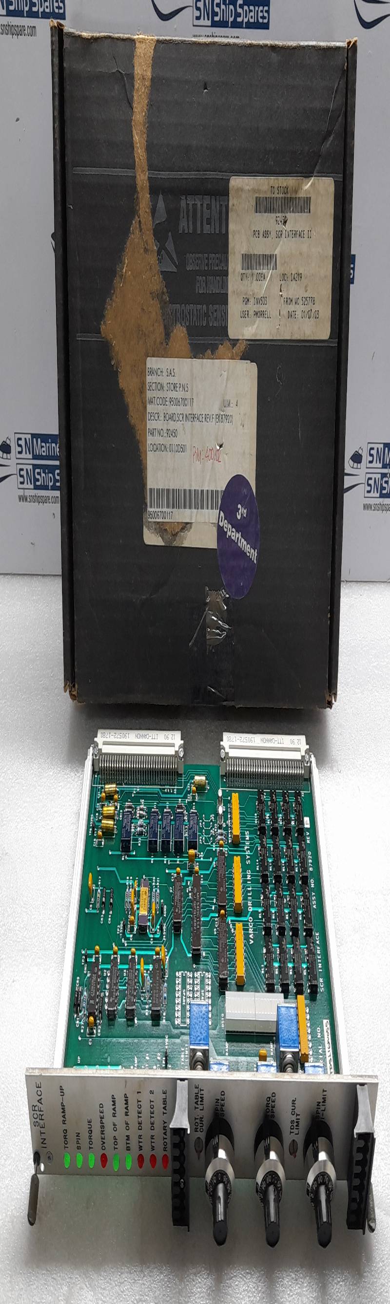 Varco Drilling Systems 87920 Rev F SCR Interface PCB 92450