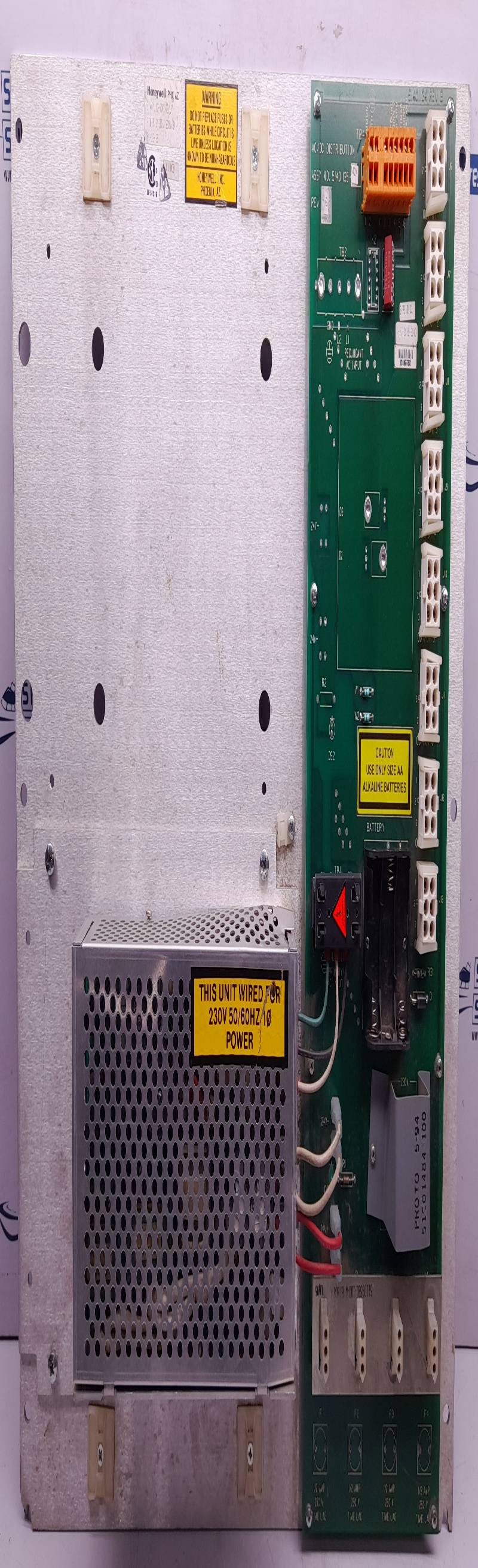 Honeywell 51401140-700 Rev K Power System 230V 8A 51109591-100-A 51401135-400