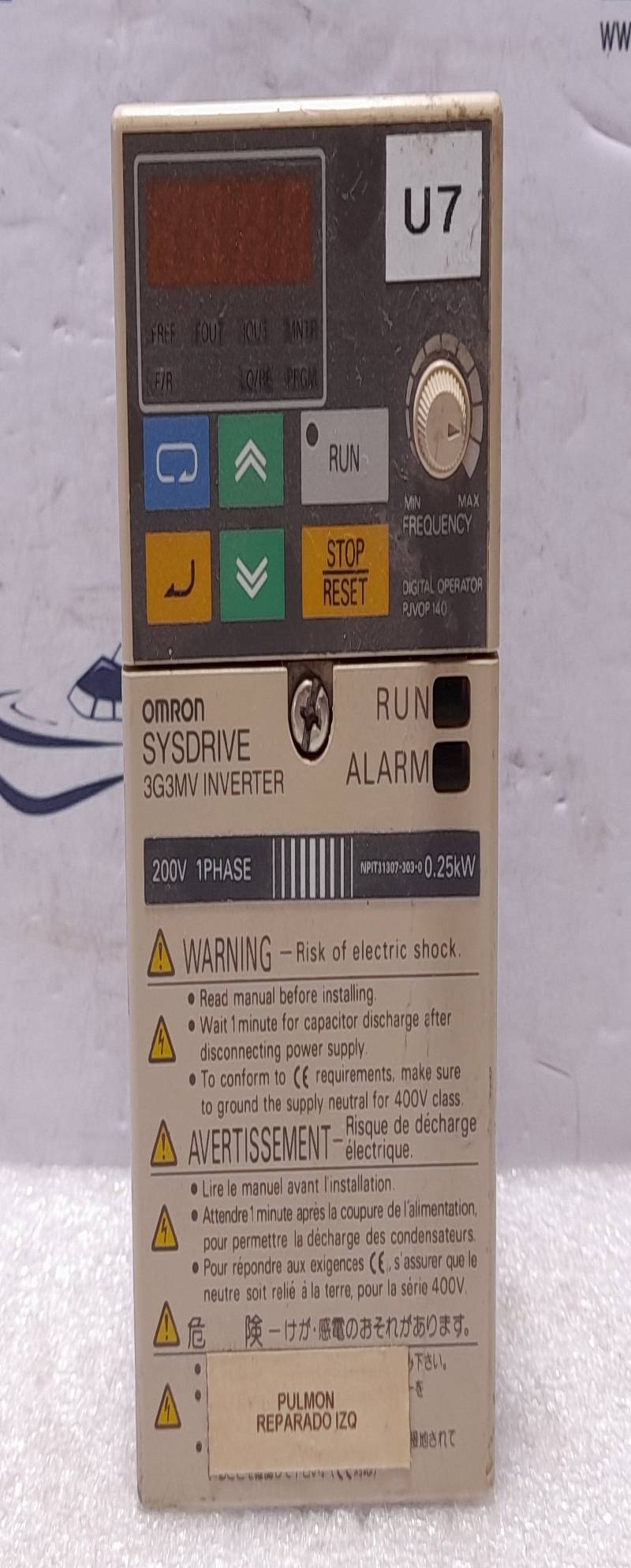 Omron 3G3MV-AB002 Frequency Inverter 200-240V 50/60Hz SYSDRIVE 3G3MV