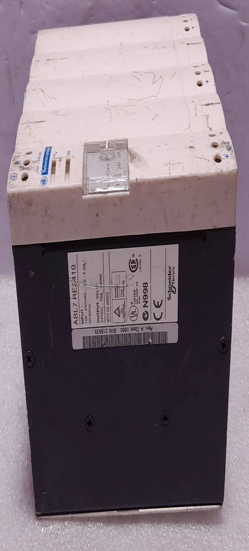 Telemecanique ABL7 RE2410 Power Supply 100-240VAC 5.0-2.5A 50/60Hz Schneider Electric