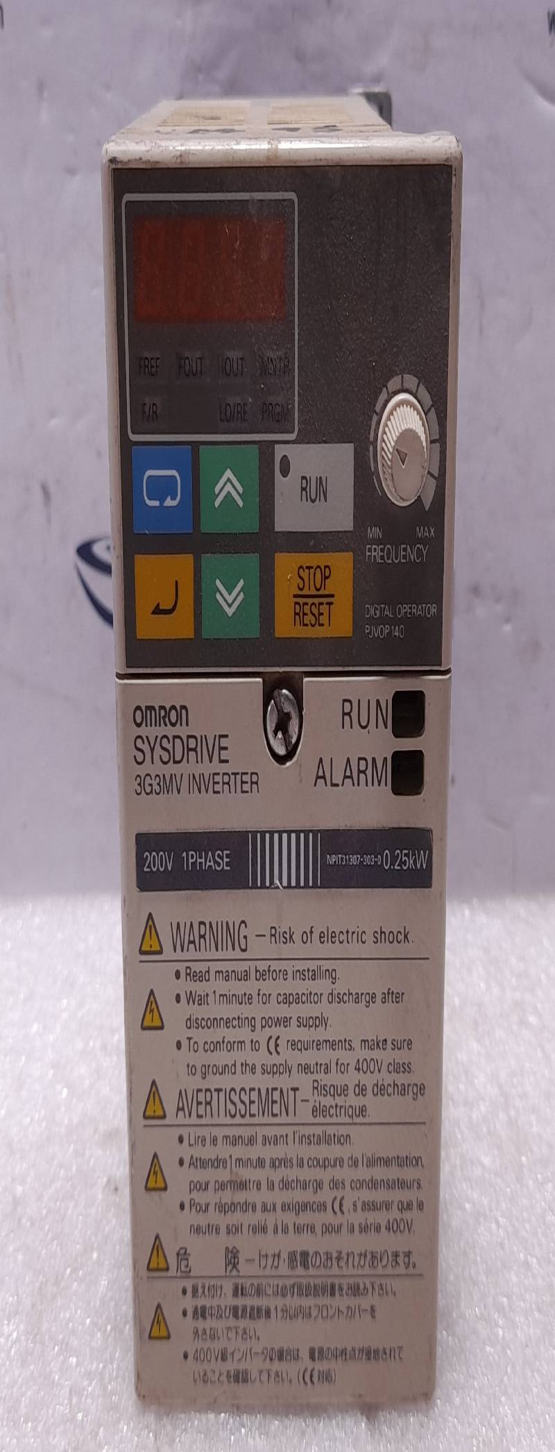 Omron 3G3MV-AB004 Frequency Inverter 200V 1Phase AC 200-240 50/60Hz 3G3MV