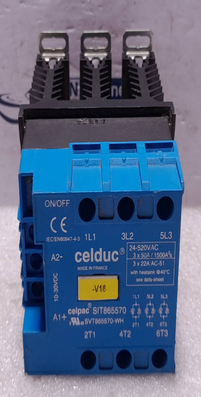 CELDUC CELPAC SIT865570 Semiconductor Relay 24-520VAC 3*50A/1500A