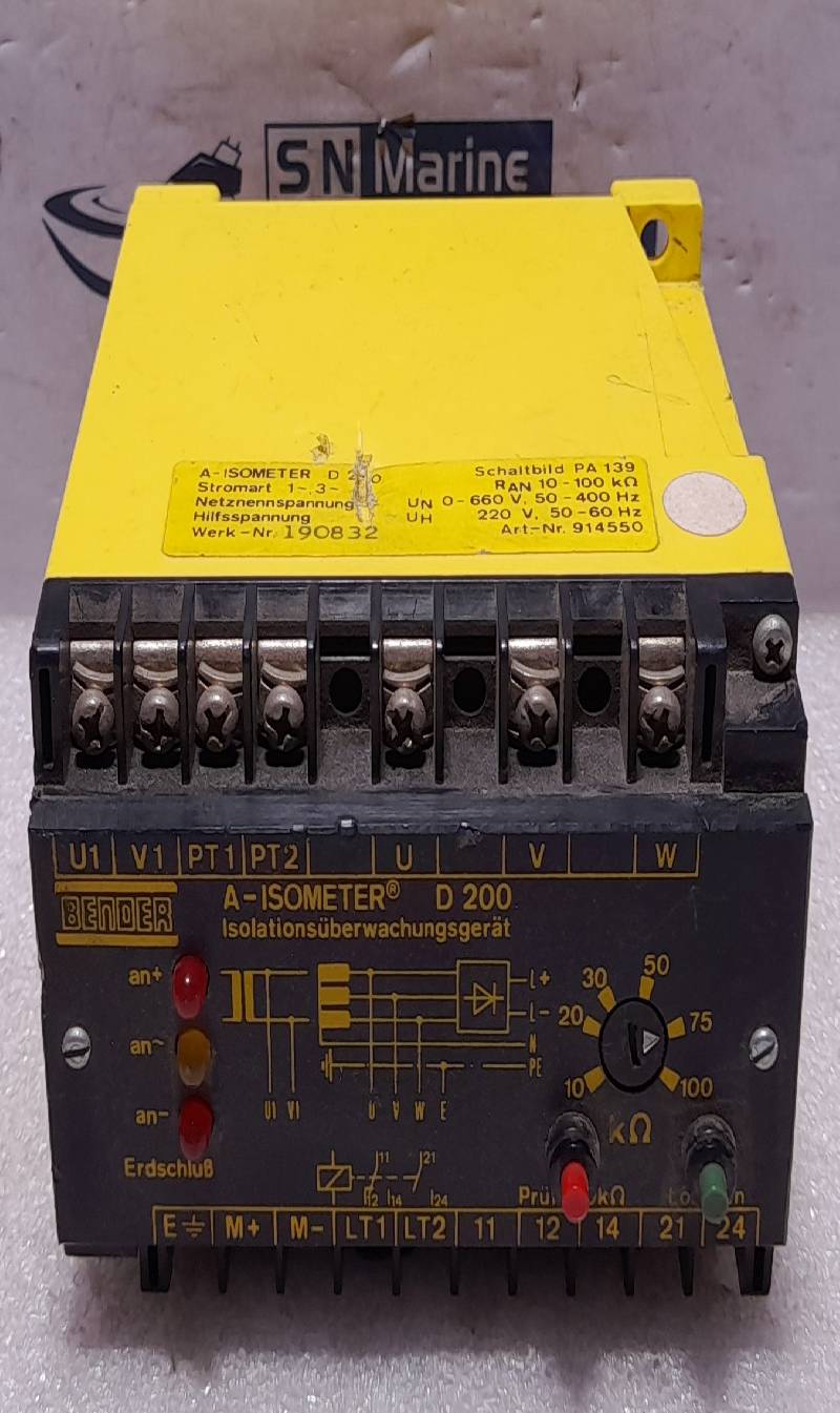 BENDER A-ISOMETER D200 Insulation Monitoring Device 0-660V, 50-400Hz 