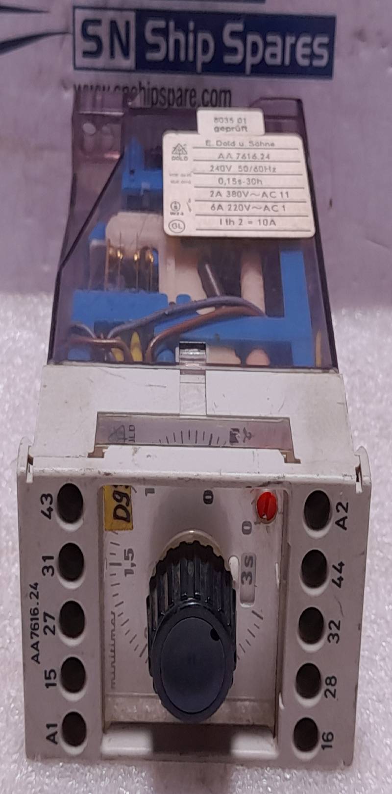 E.Dold u.Sohne AA 7616.24 Minitimer 240V 50/60Hz 0,15s-30h 2A 380V~AC11 6A 220V