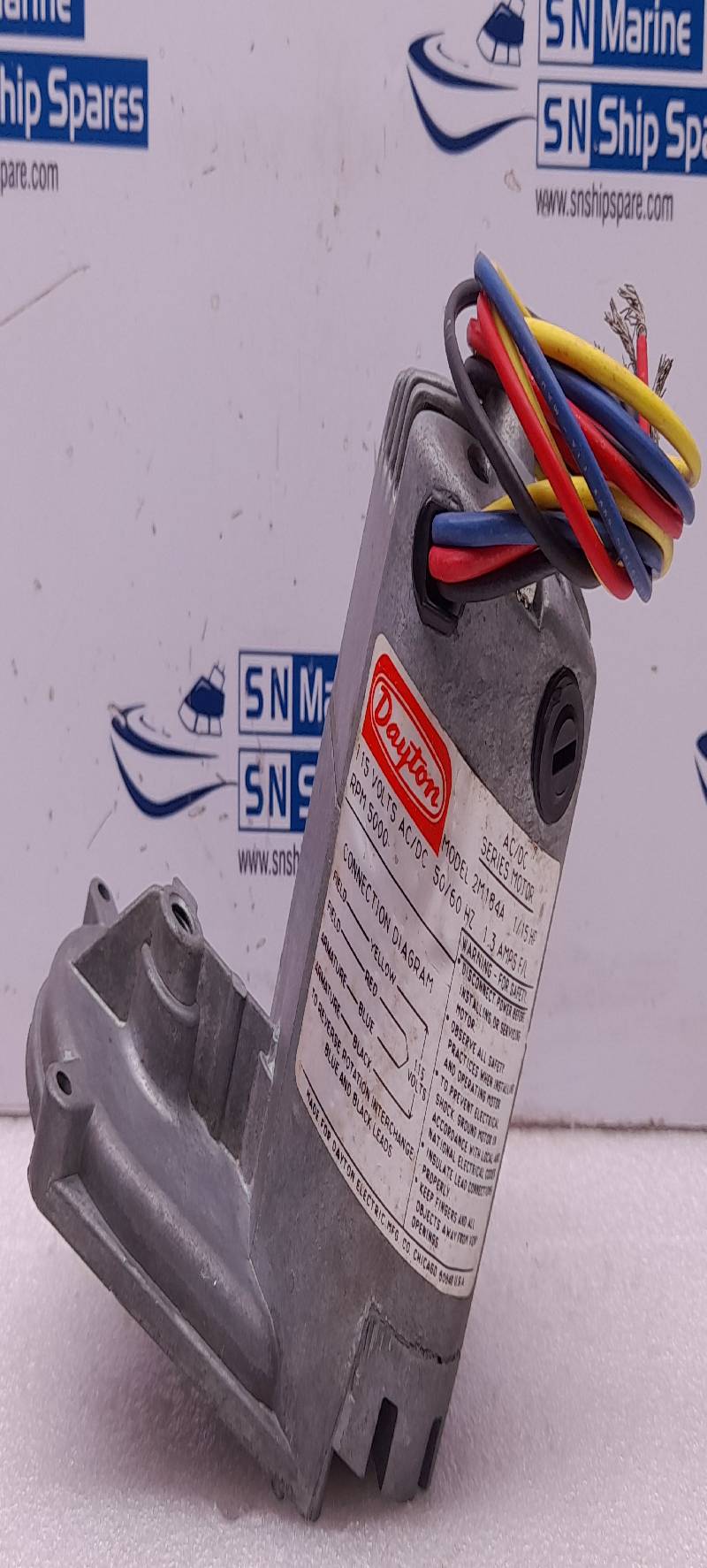 Dayton Electric 2M184A AC/DC Series Motor 115 Volts AC/DC 50/60Hz 1.3AMPS F/L