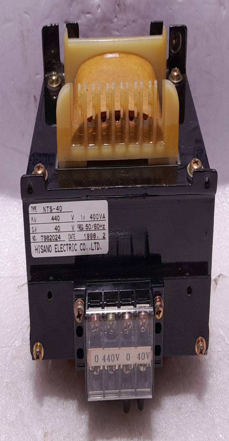HISANO Electric NTS-40 Transformer 400VA P.V 440V S.V 40V 50/60Hz