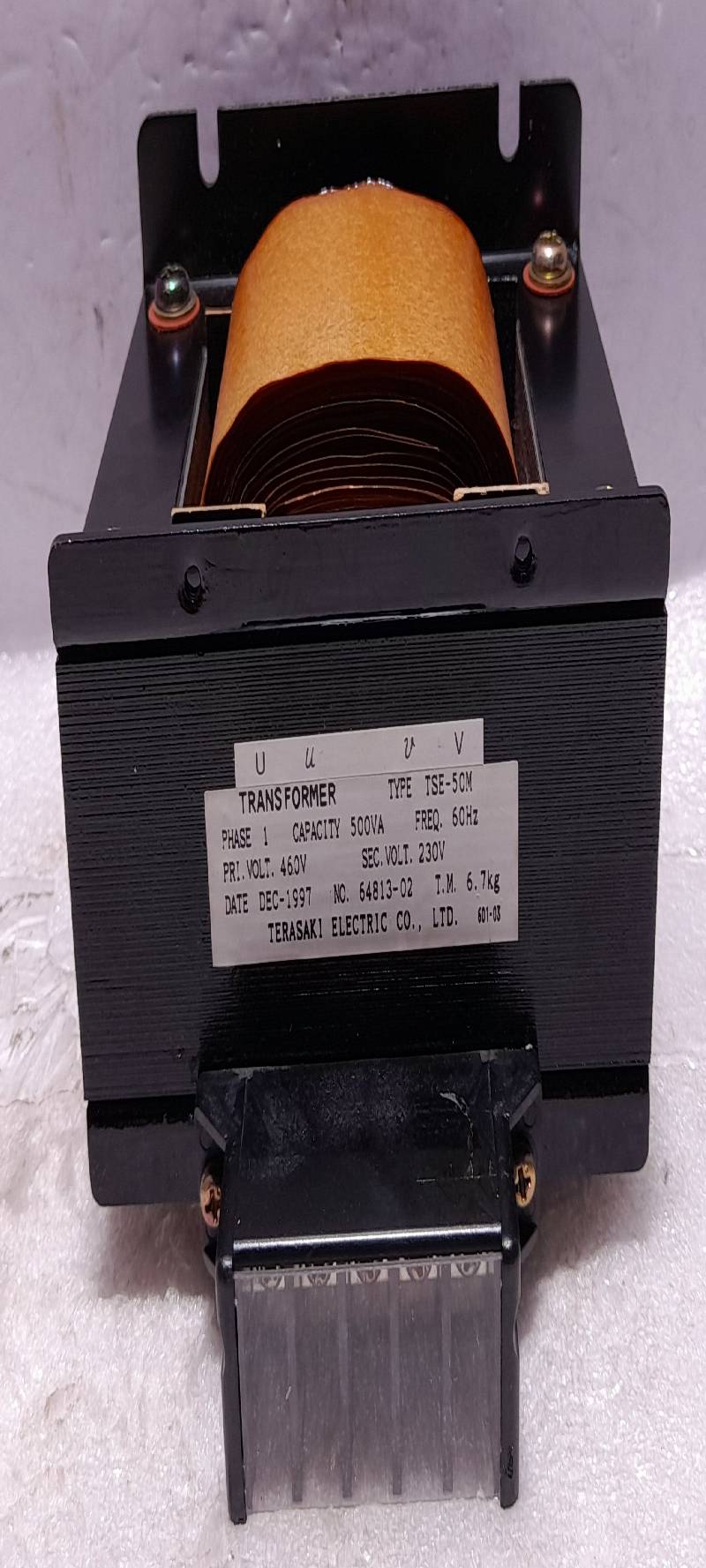 Terasaki Electric TSE-50M Transformer PHASE1 500VA Freq. 60Hz 460V-230V