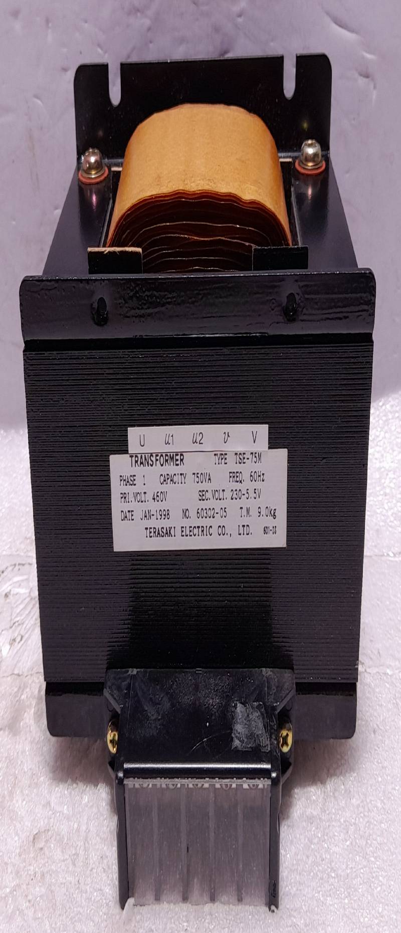 Terasaki Electric TSE-75M Transformer PHASE1 750VA Freq 60Hz 460V230-5.5V
