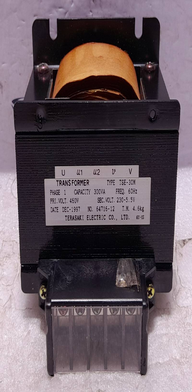 Terasaki Electric TSE-30MD Transformer PHASE1 240VA Freq 60Hz 460V230-5.5V
