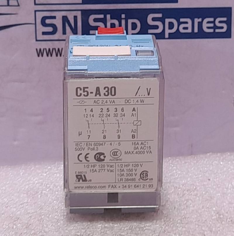 Releco C5-A 30 Control Relay 120VAC 16A 3PDT Alimak Hek 5151461