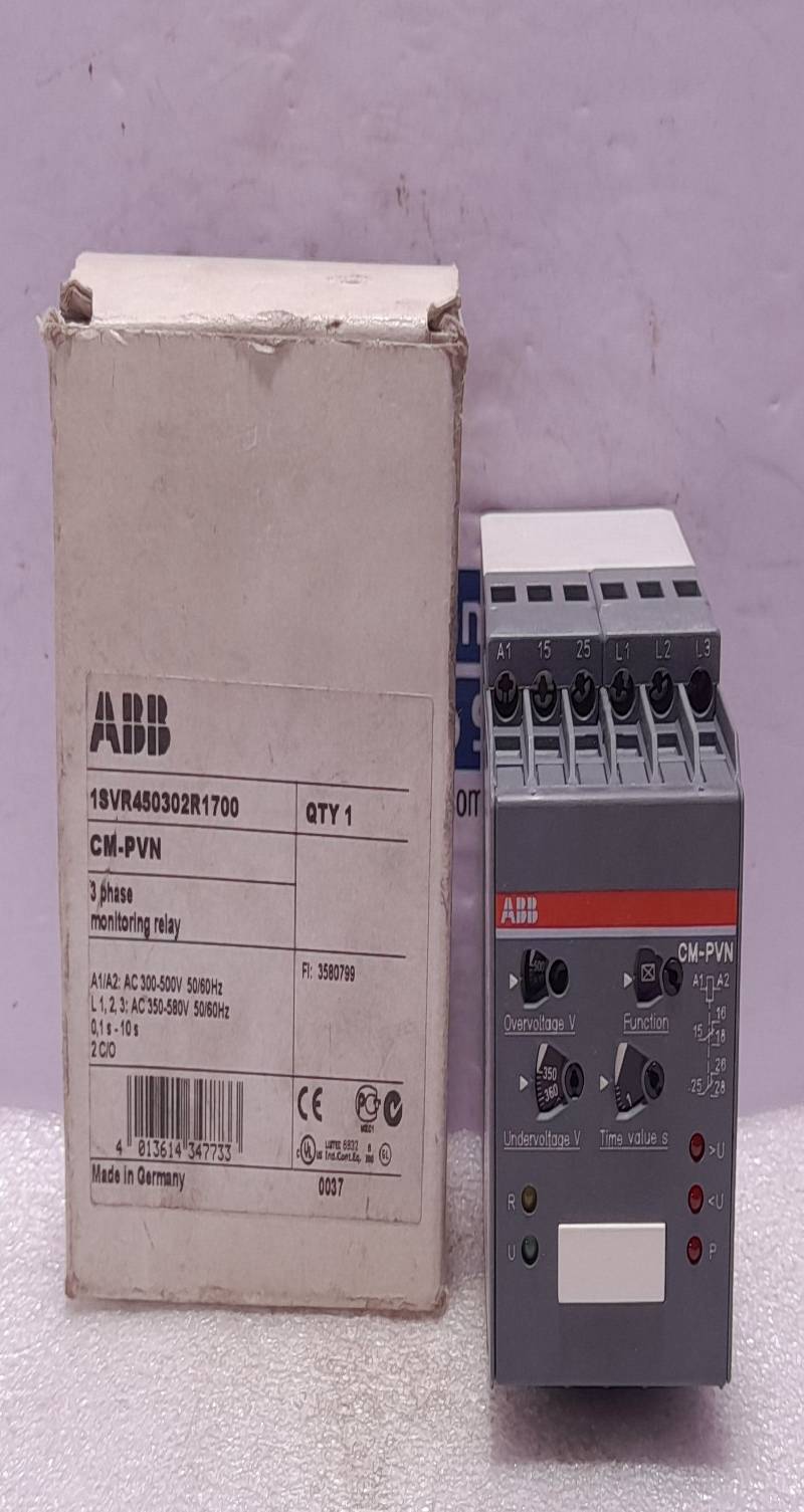 ABB 1SVR450302R1700 3Phase Monitoring Relay CM-PVN