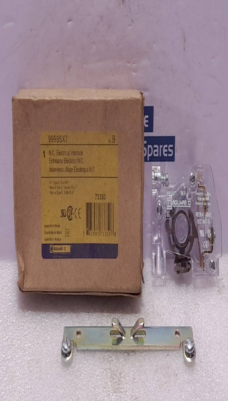Sqaure D 9999SX7 N.C. Electrical Interlock Ser B 600VAC 50/60Hz