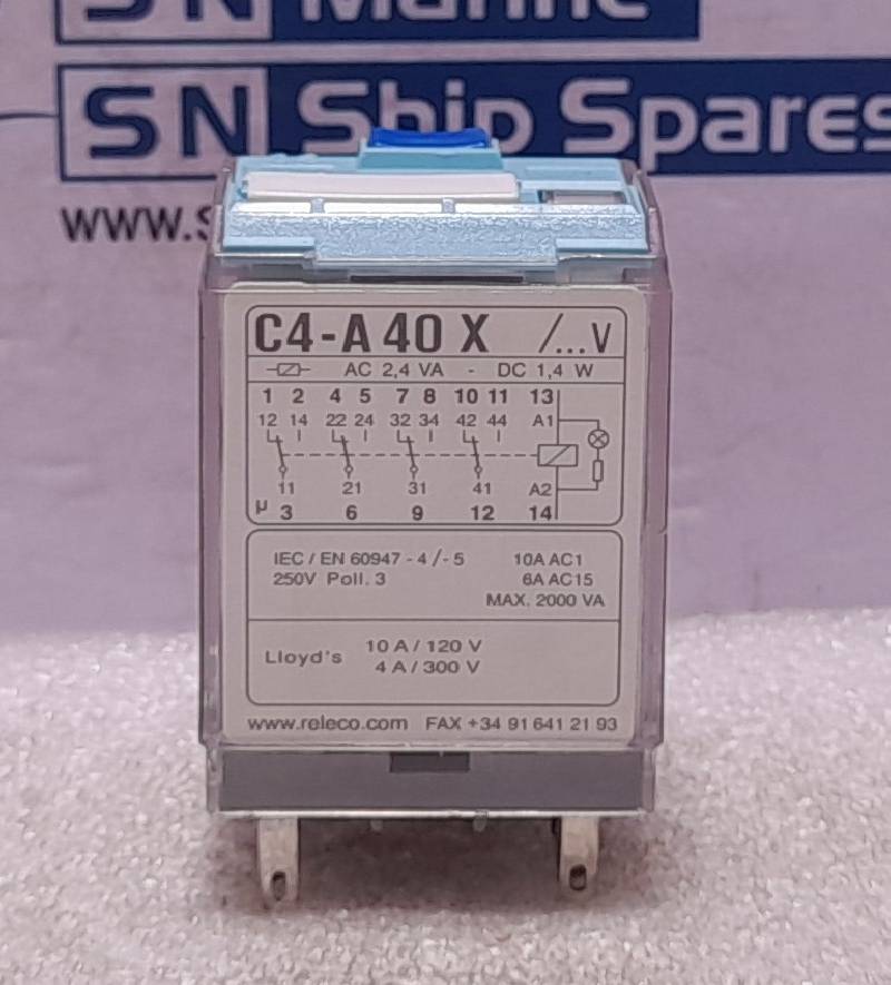 Releco C4-A40 X Series MRC Relay 24VDC Coil 4DPDT NOV 20002051