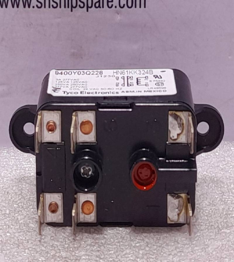 Tyco Electric HN61KK324B Pilot Duty Relay 9400Y03Q228 Coil 24VAC 50/60Hz