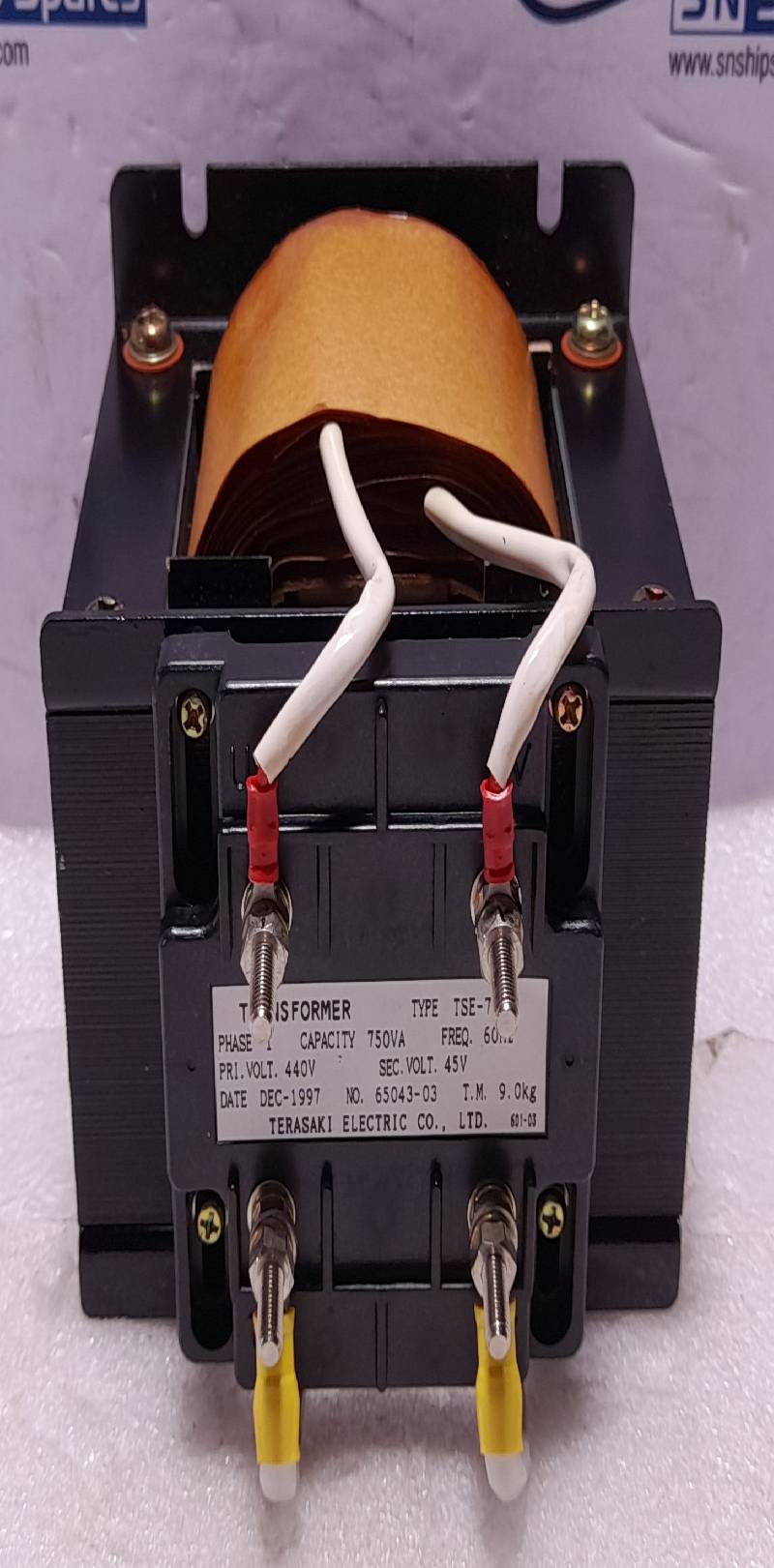 Terasaki Electric TSE-75L Transformer PHASE1 750Va Freq.60Hz 440/45V