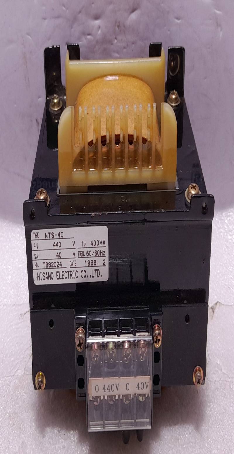 HISANO Electric NTS-40 Transformer 400VA P.V 440V S.V 40V 50/60Hz