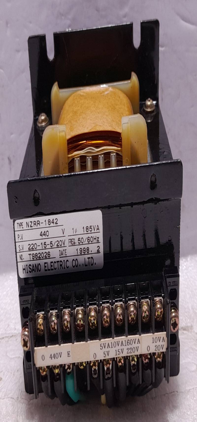 HISANO ELECTRIC NZRR-1842 Current Transformer 185VA 50/60Hz 440V 200-15-5/20V