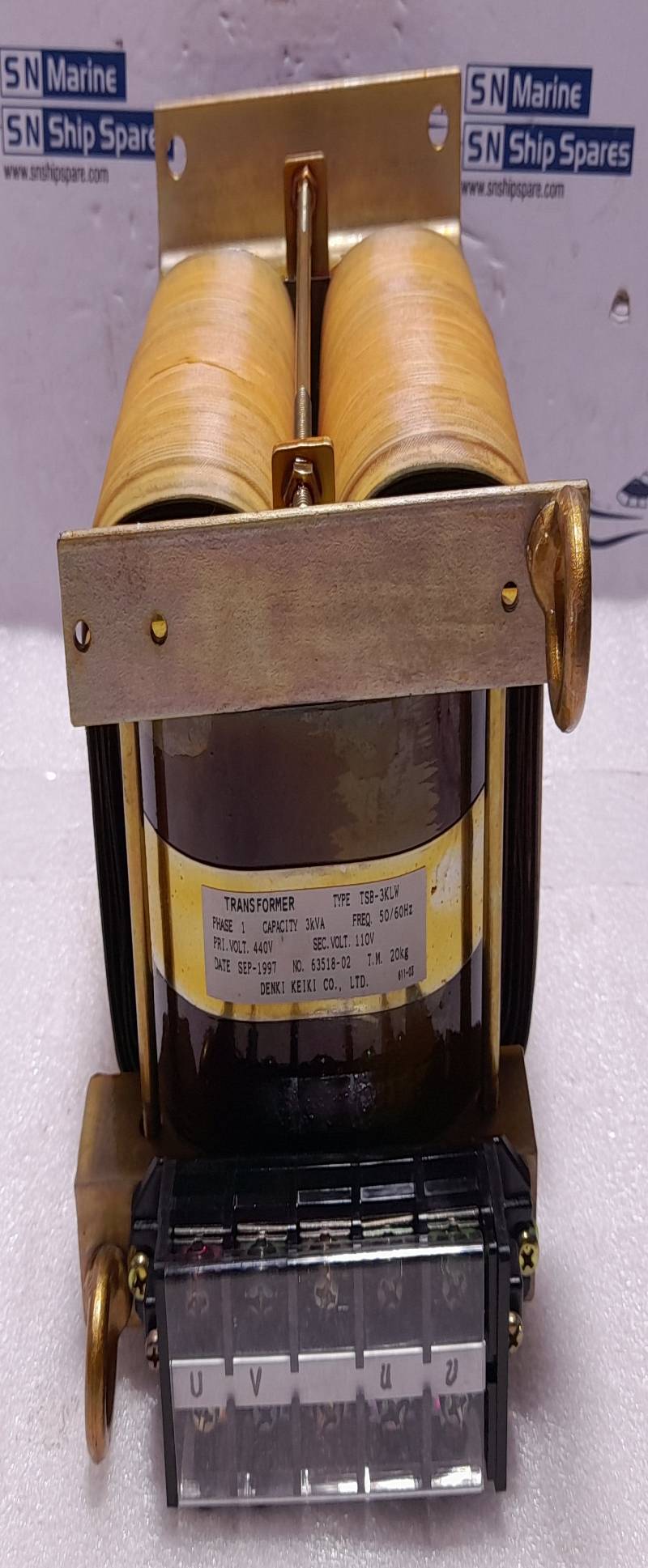 DENKI KEIKI TSB-3KLW Transformer PHASE1 3KVA Freq 50/60Hz 440V 110V
