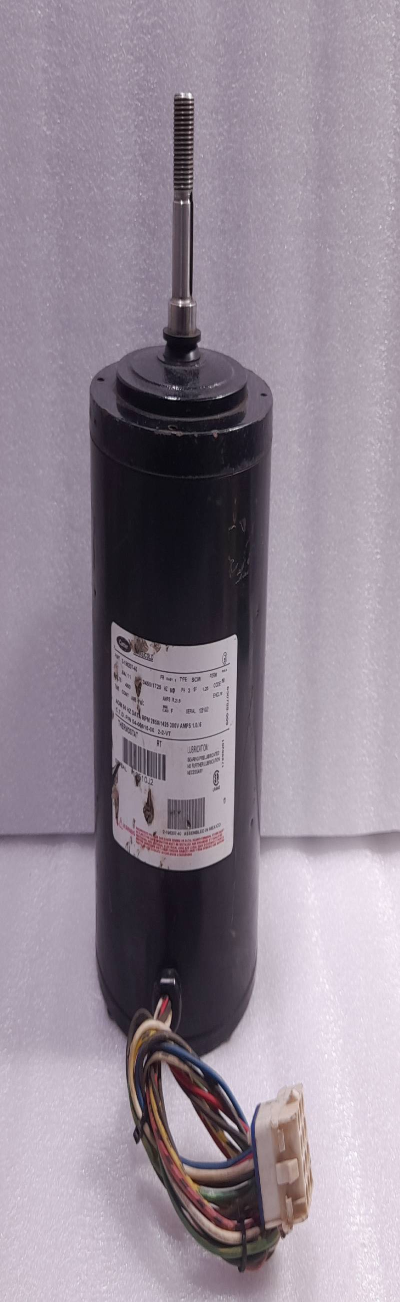 Carrier 2-196207-40 Evaporator Fan Motor RPM 3450/1725 60Hz 3PH