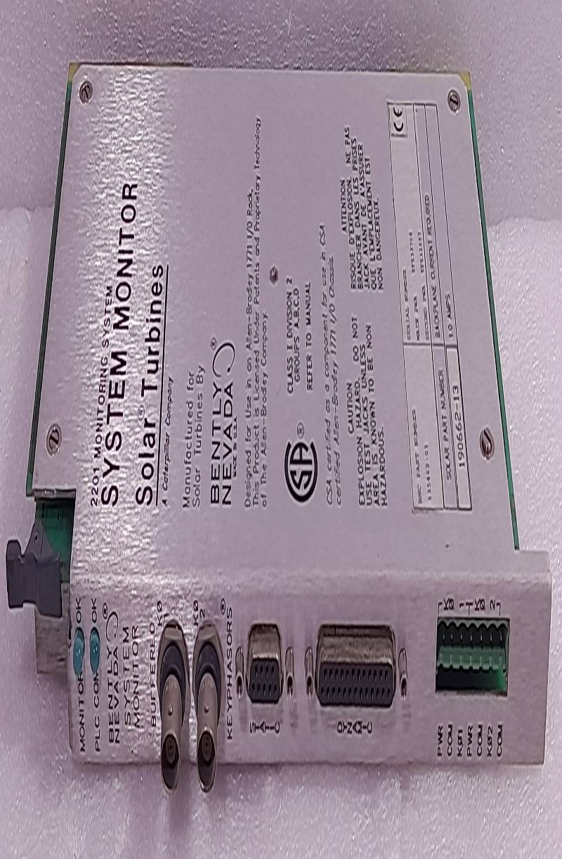 BENTLY NEVADA 190662-13 Solar Turbines 2201 Monitoring System 135462-01 Caterpillar