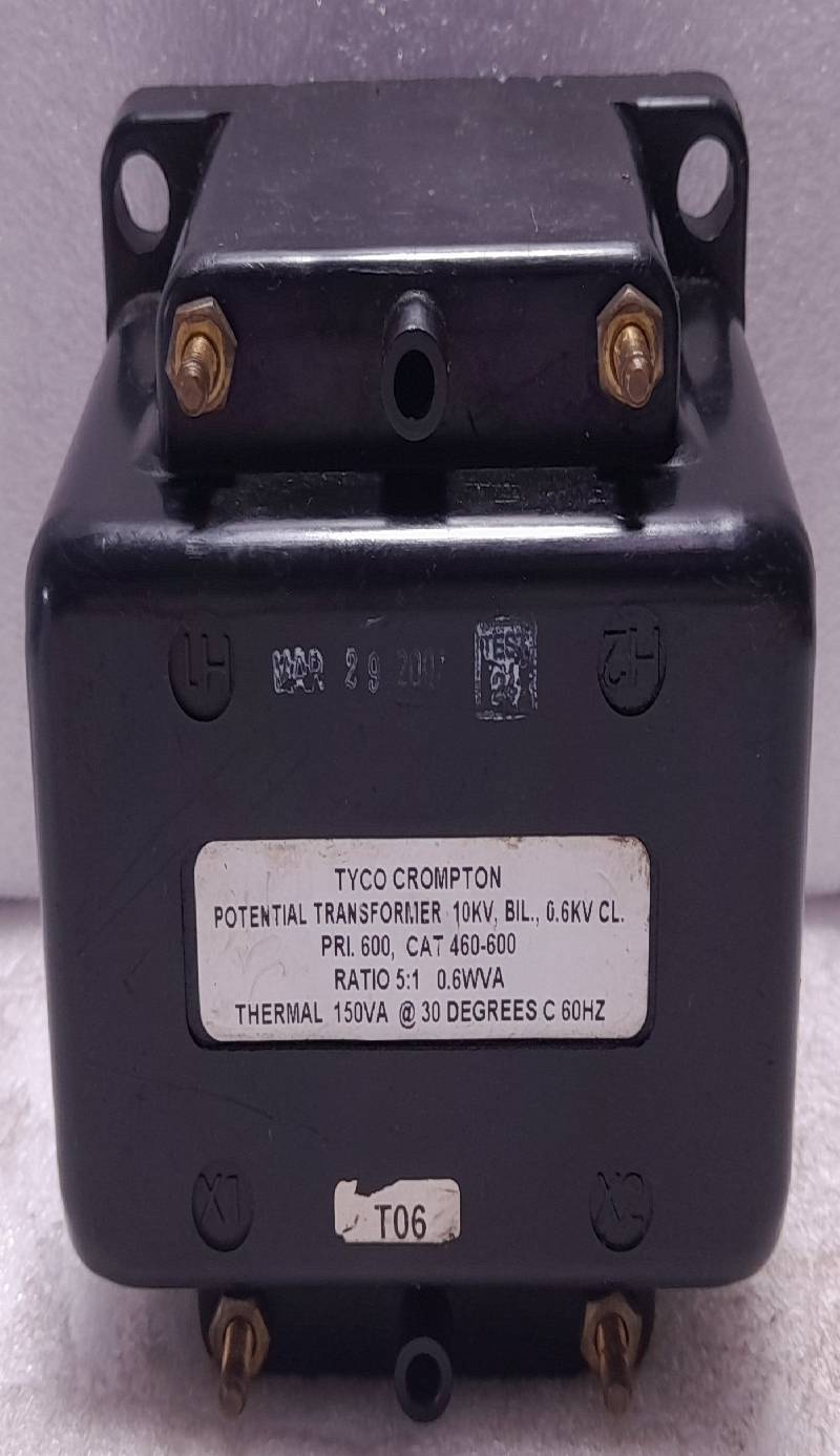 TYCO CROMPTON 460-600 Potential Transformer Pri: 600 Ratio 5:1 0.6WVA