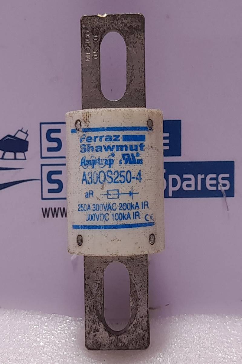 Ferraz Shawmut A30QS250-4 Semiconductor Protection Fuse 250A 300VAC 300VDC 2PCs In Lot