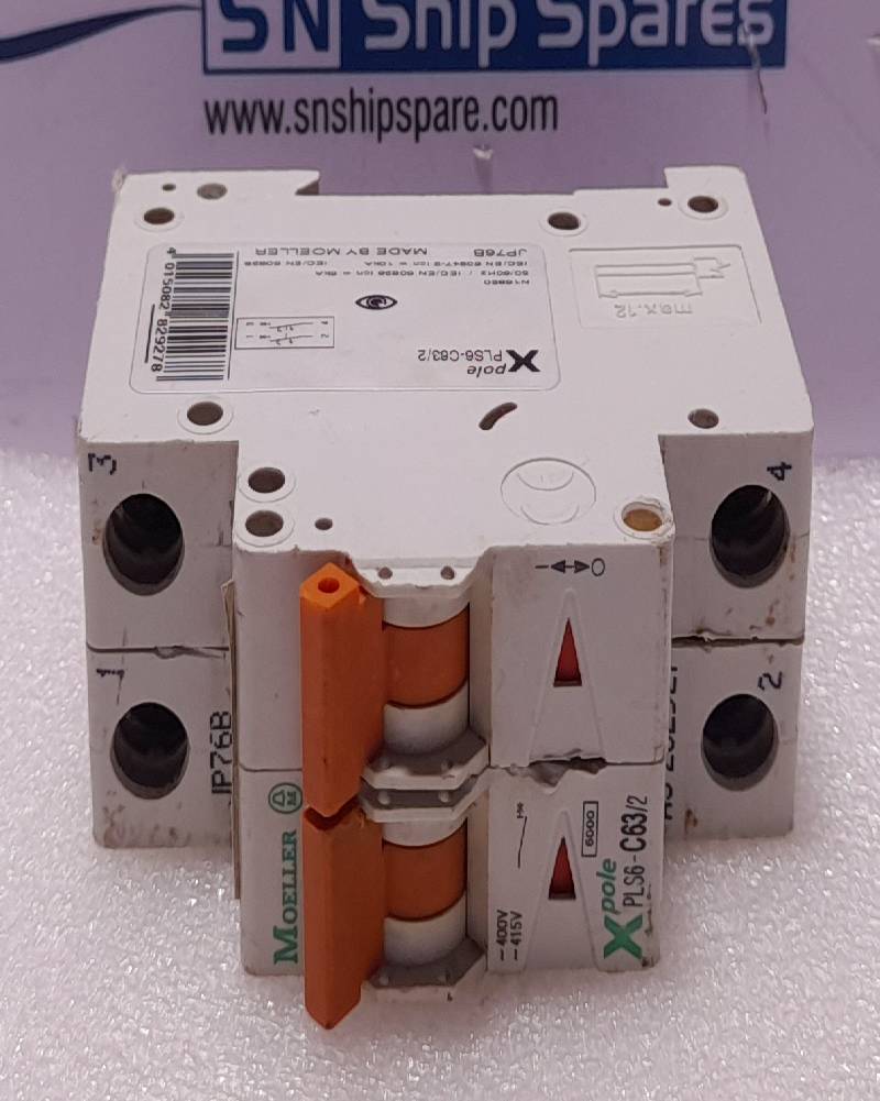 Moeller PLS6-C63/2 MCB 50/60Hz 6KA 400V 415V