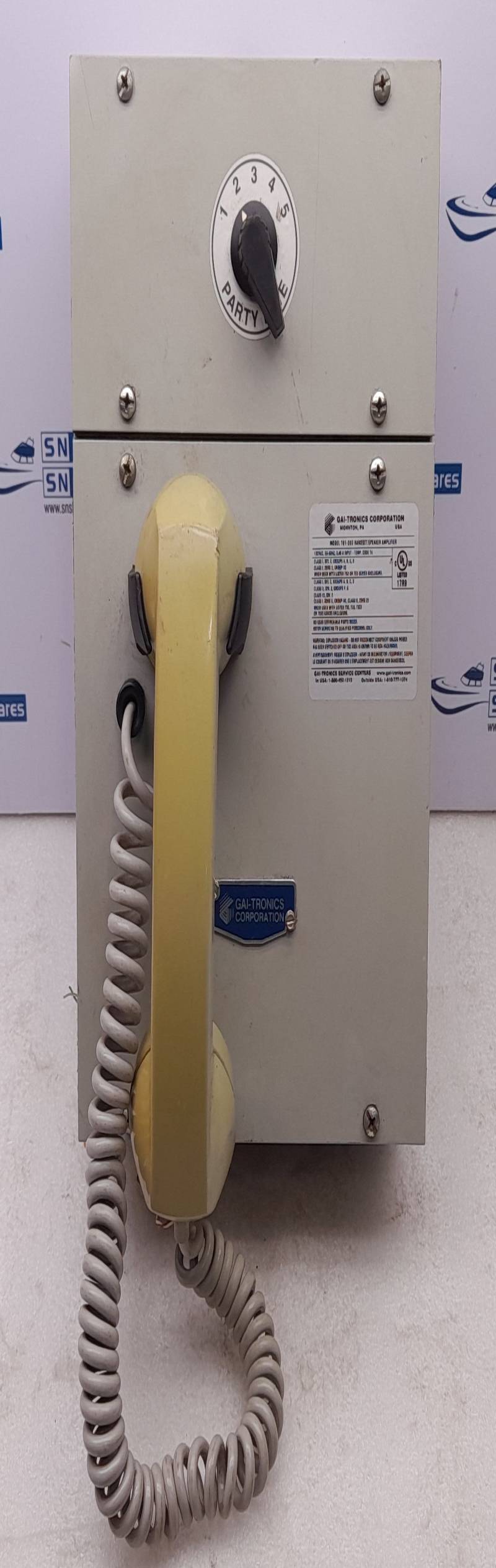 GAI-TRONICS 701-302 HANDSET/SPEAKER AMPLIFIER 120VAC 50-60Hz 0.46A