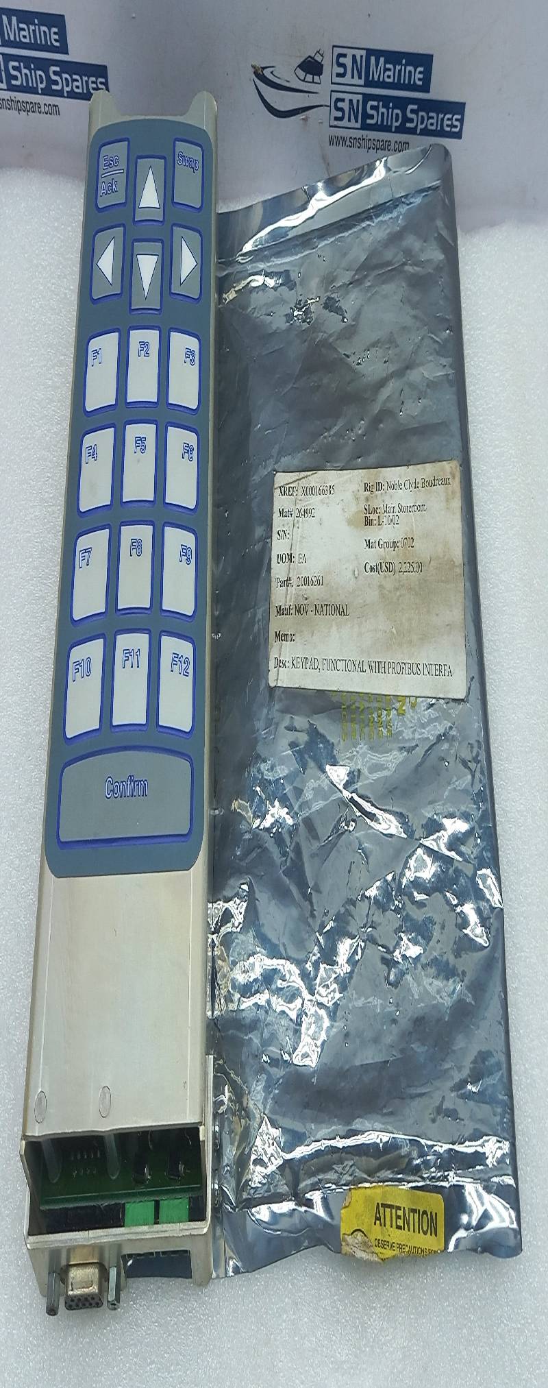 NOV 20016261 Keypad For Cyberbase Mechanical Outfit