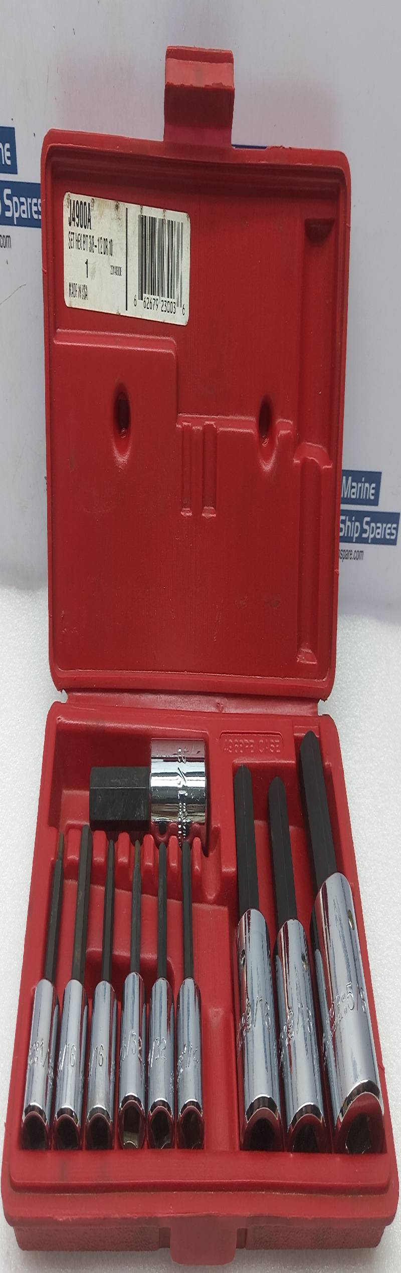 Proto J4900A Set HEX Bit 3/8-1/2 DR 10